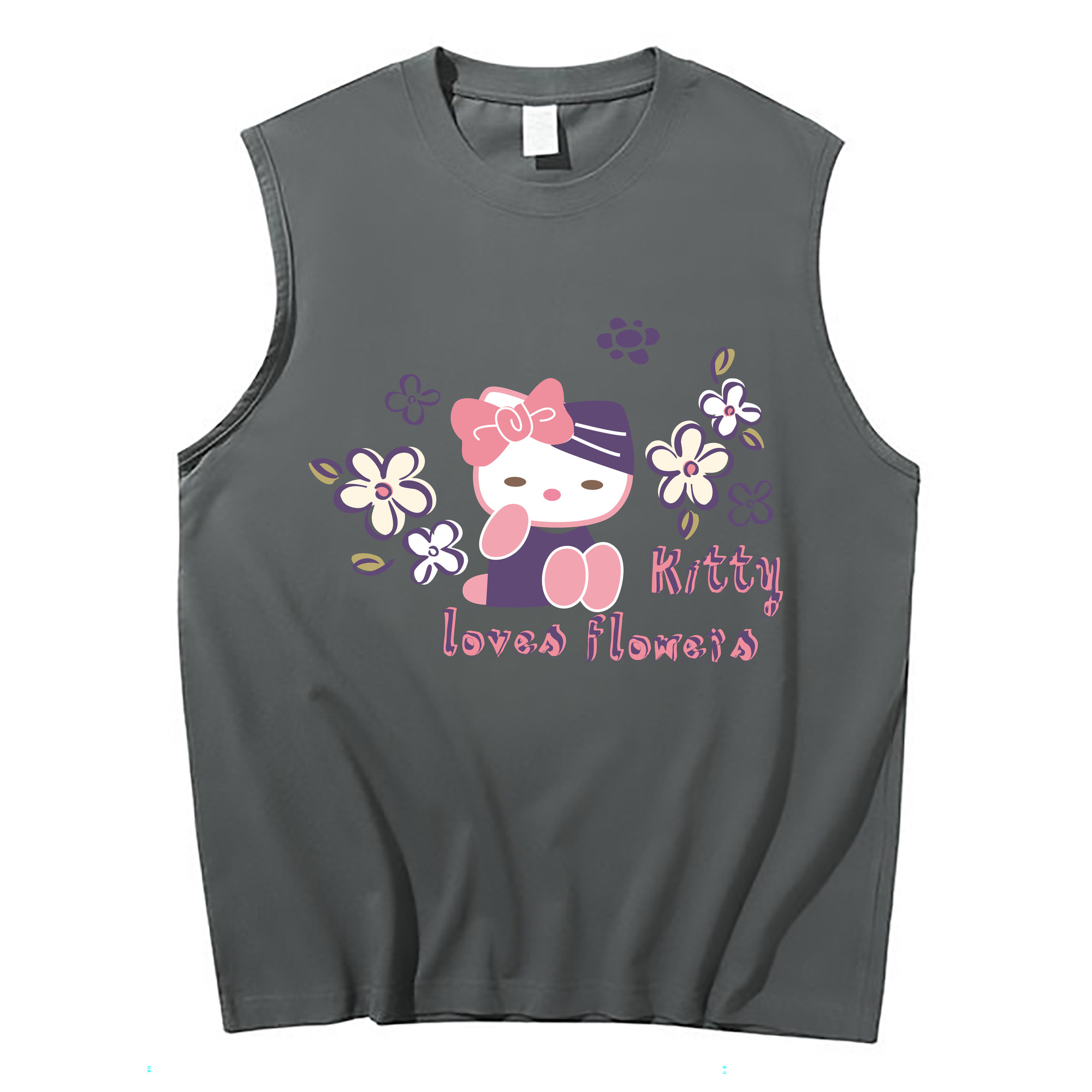 （画像用） Hello Kitty ハローキティ コットン100％タンクトップ（フロントプリント）